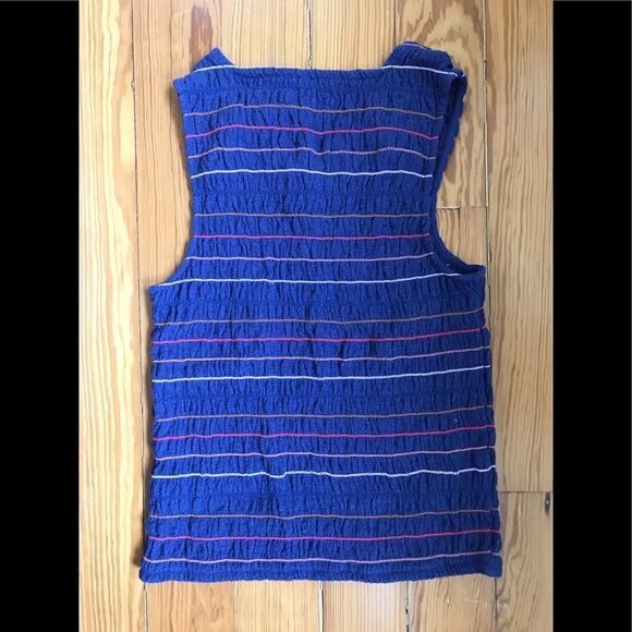 NWOT Madewell Texture and Thread Rainbow Stitch Smocked Tank Top - Picture 5 of 5